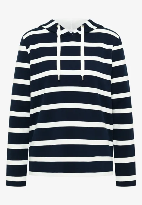 Bluza z kapturem w paski universal blue