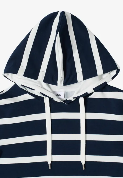 Bluza z kapturem w paski universal blue