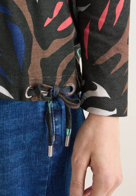 Gemustertes Shirt raw khaki