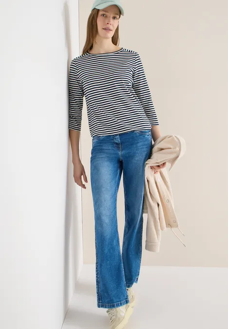 Gestreiftes Shirt universal blue