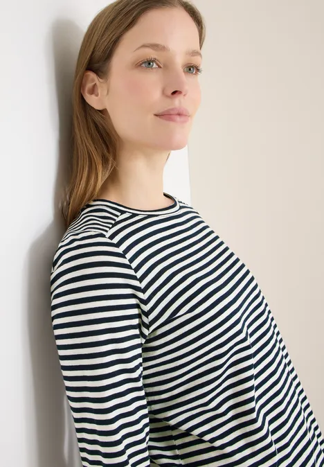 Gestreiftes Shirt universal blue