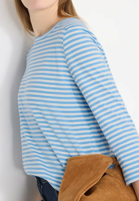 Gestreiftes Shirt cloud blue