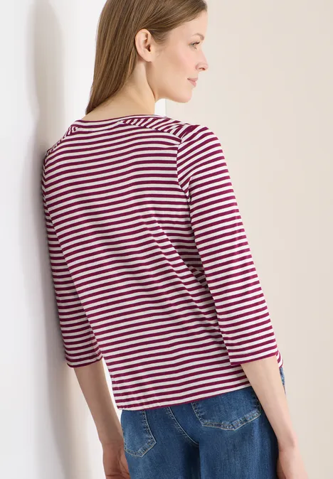 Gestreiftes Shirt magenta purple