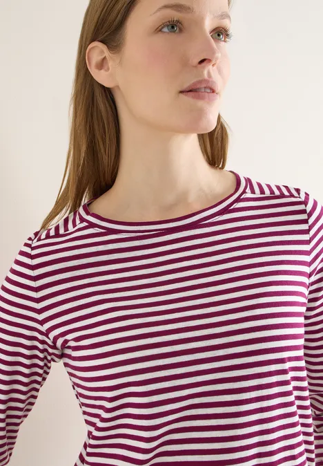 Gestreiftes Shirt magenta purple