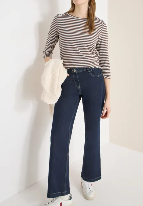 Gestreiftes Shirt urban taupe