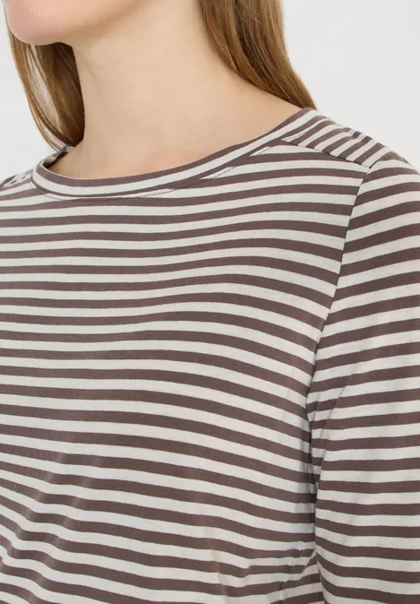 Gestreiftes Shirt urban taupe