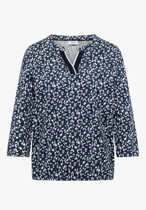 Gemustertes Shirt universal blue