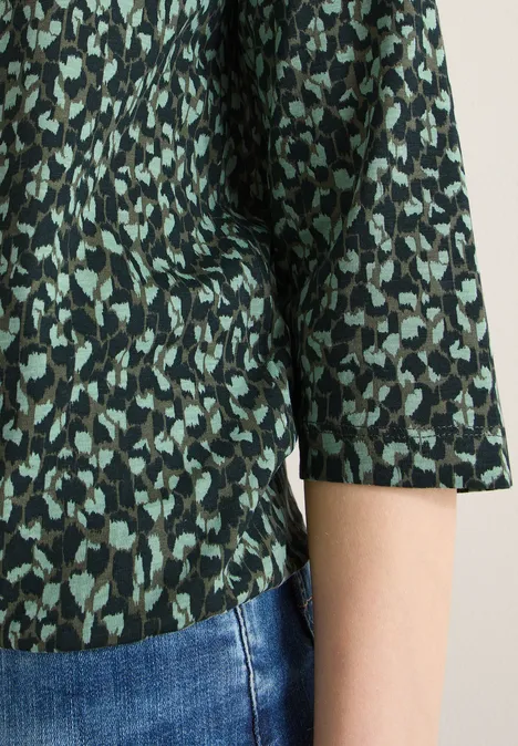 Gemustertes Shirt khaki