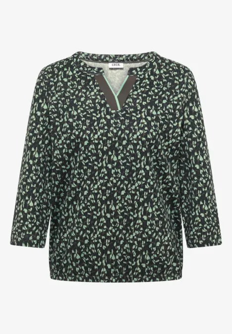 Gemustertes Shirt khaki