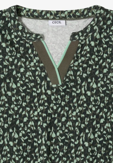 Gemustertes Shirt khaki