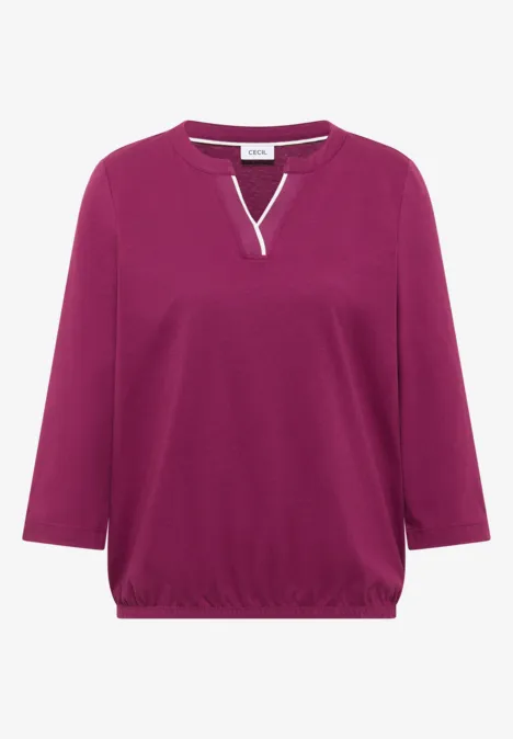 Shirt in effen kleur magenta purple