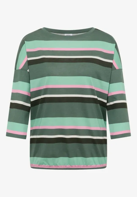 Gestreiftes Shirt khaki