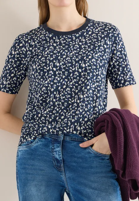 Shirt met patroon universal blue