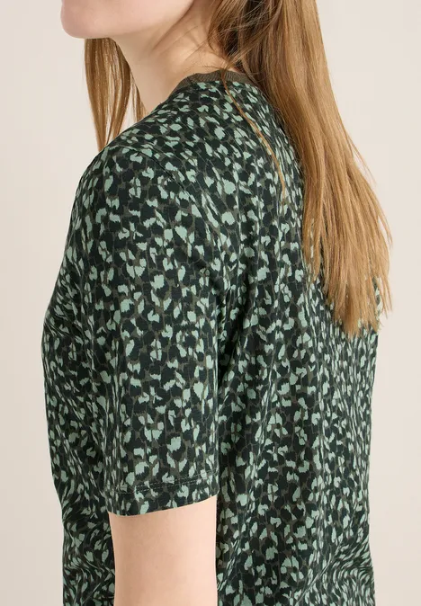 Shirt met patroon khaki