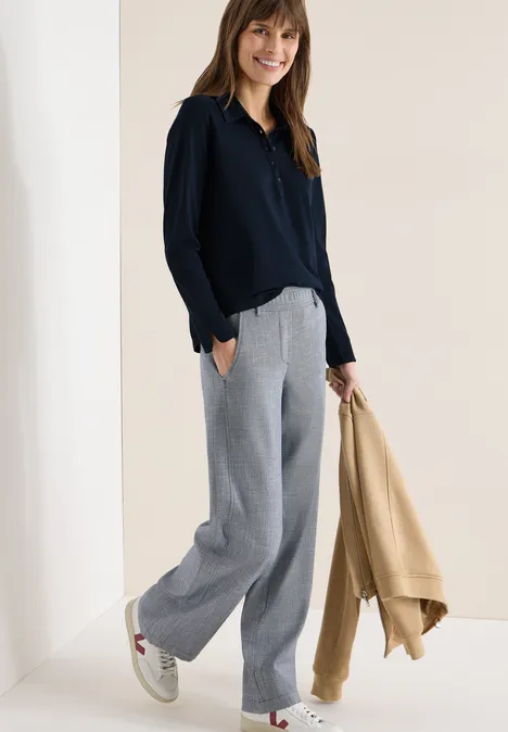 Shirt mit Knopfdetail universal blue