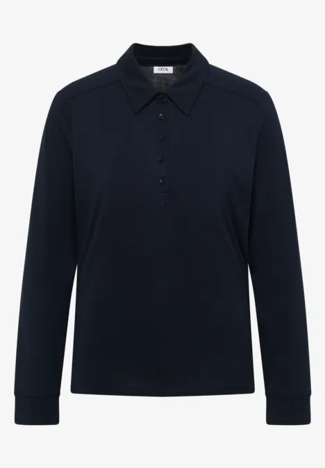 Shirt mit Knopfdetail universal blue