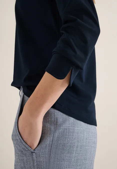 Shirt mit Knopfdetail universal blue