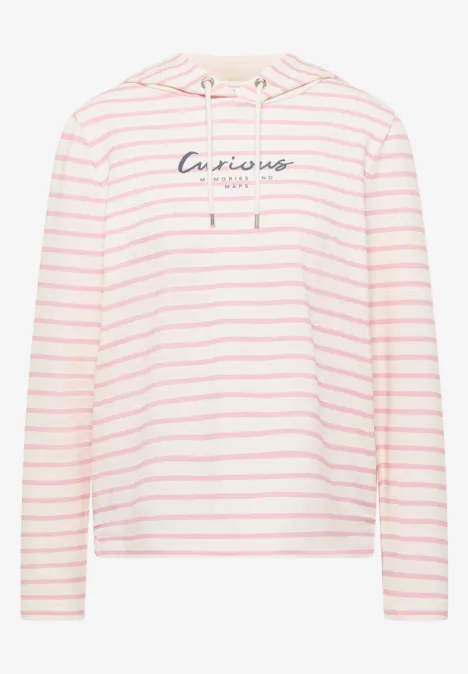 Gestreiftes Hoodie Shirt light blush rose