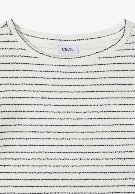 Gestreept shirt vanilla white