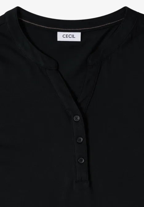 Shirt im Tunika-Look Black
