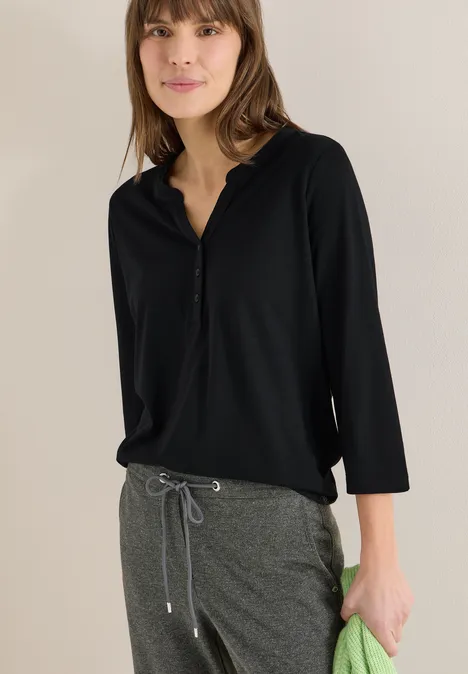 Shirt im Tunika-Look Black