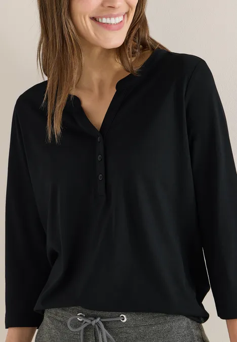 Shirt im Tunika-Look Black