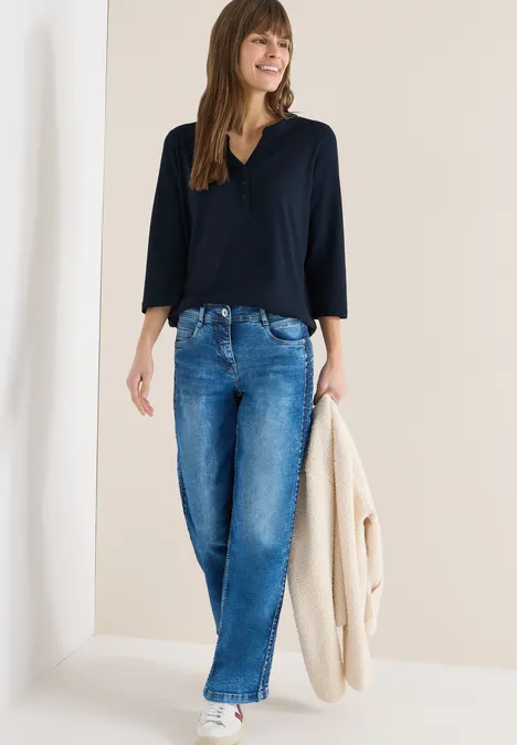 Shirt im Tunika-Look universal blue