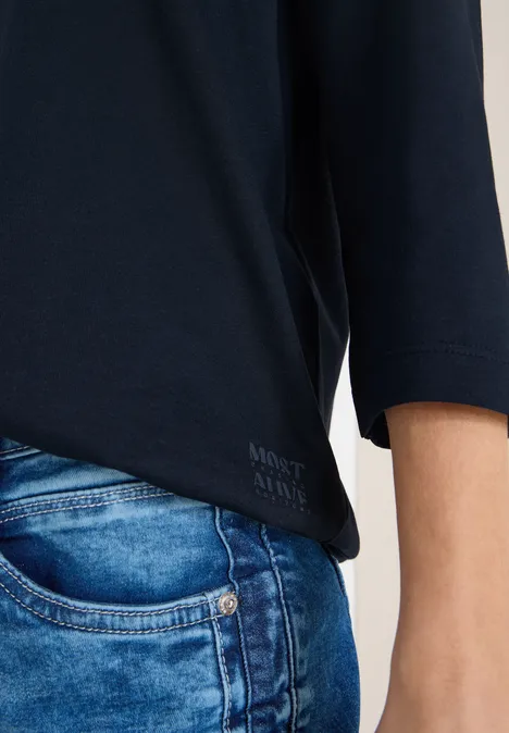 Shirt im Tunika-Look universal blue