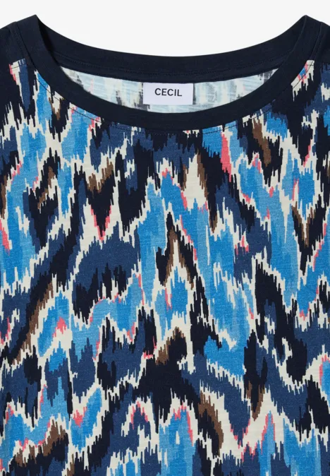 Gemustertes Shirt mit Tape universal blue Gemustertes Shirt mit Tape universal blue