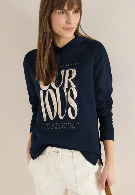 Hoodie Shirt mit Print universal blue