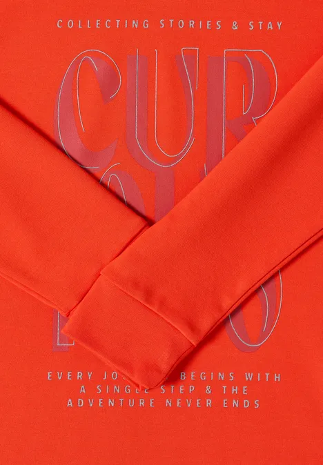 Hoodie Shirt mit Print cherry tomato orange