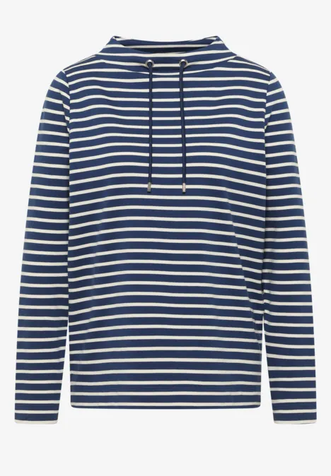 Gestreept shirt sporty denim blue