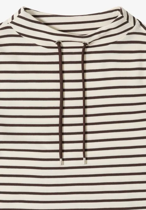 Gestreiftes Shirt macchiato brown