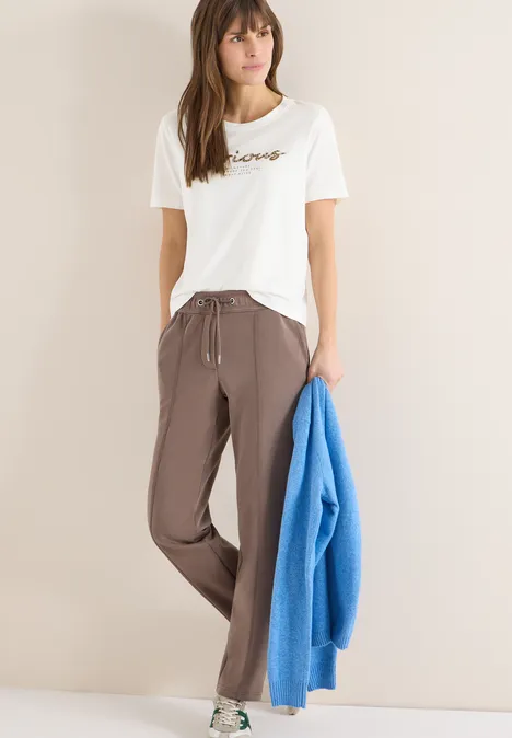 Shirt met print aan de voorkant vanilla white