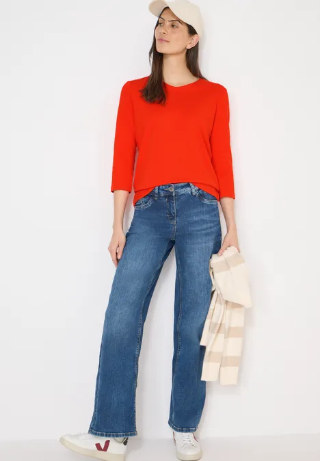 Basic T-Shirt cherry tomato orange