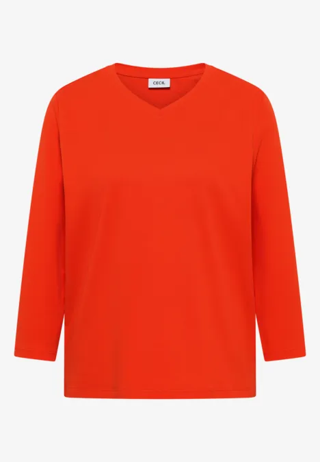 Basic Shirt cherry tomato orange