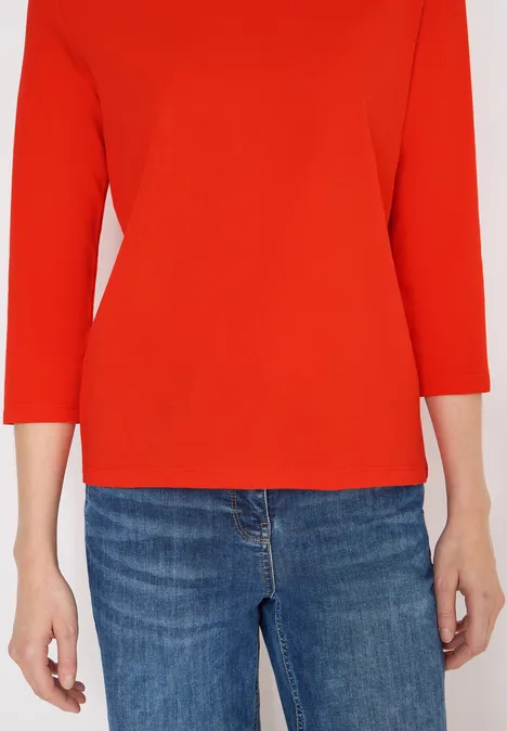 Basic T-Shirt cherry tomato orange