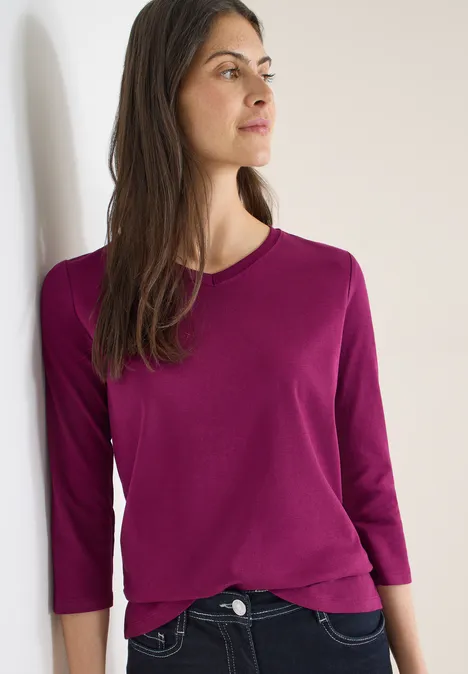 Basic T-Shirt magenta purple
