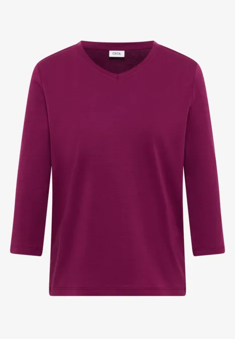 Basic T-Shirt magenta purple