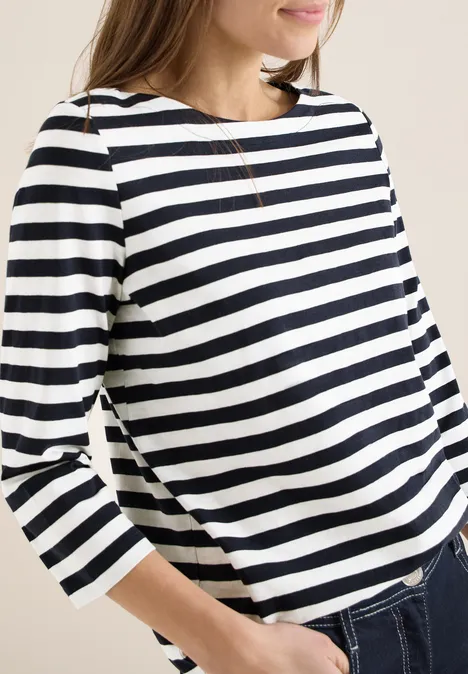 T-shirt de base rayé universal blue