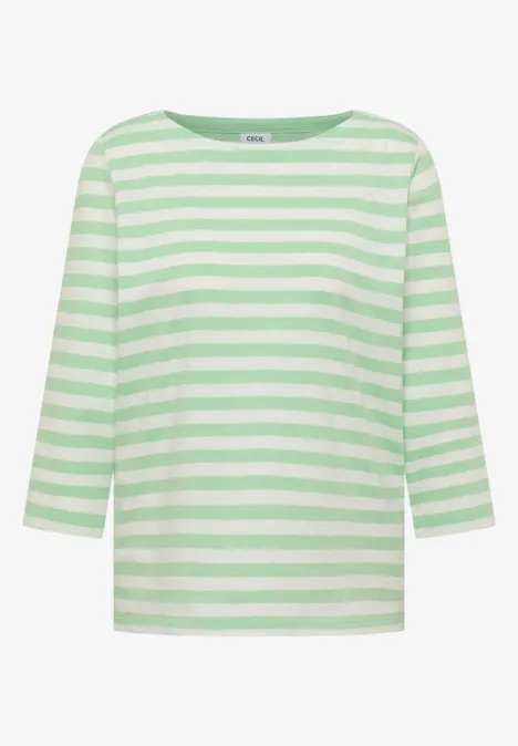 T-shirt de base rayé juicy lime