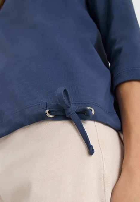 T-shirt avec cordon de serrage sporty denim blue