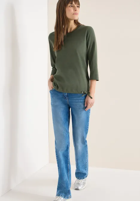 Shirt mit Tunnelzug khaki