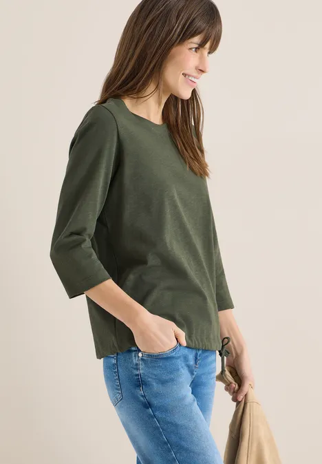 Shirt mit Tunnelzug khaki