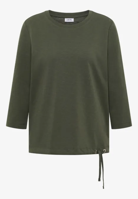 T-shirt avec cordon de serrage khaki