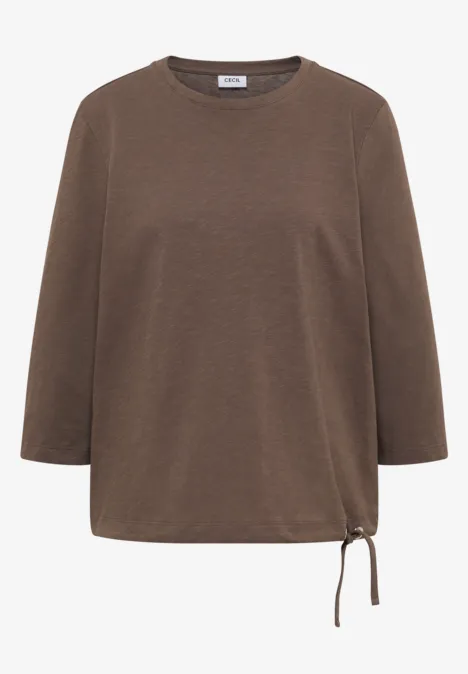 T-shirt avec cordon de serrage urban taupe