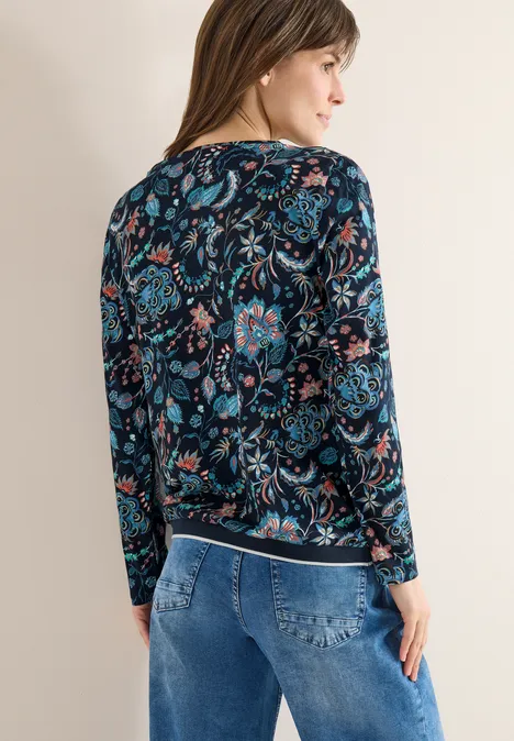 Gemustertes Shirt universal blue