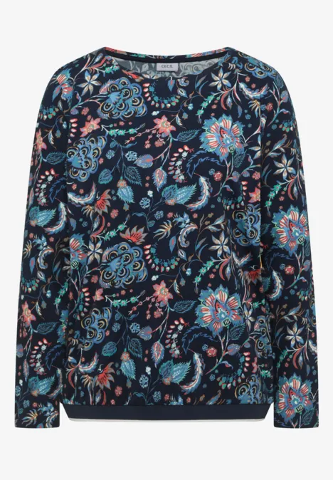 Gemustertes Shirt universal blue