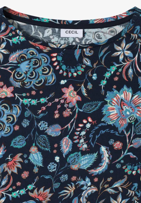 Gemustertes Shirt universal blue