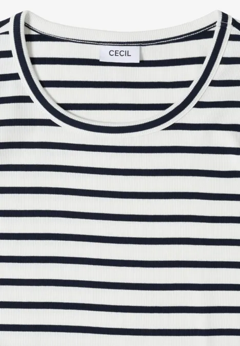 Gestreiftes T-Shirt universal blue